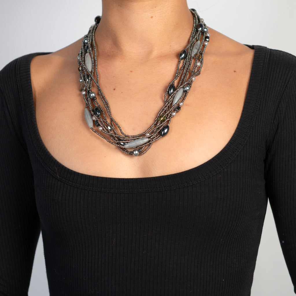 LAYERED BEAD NECKLACE