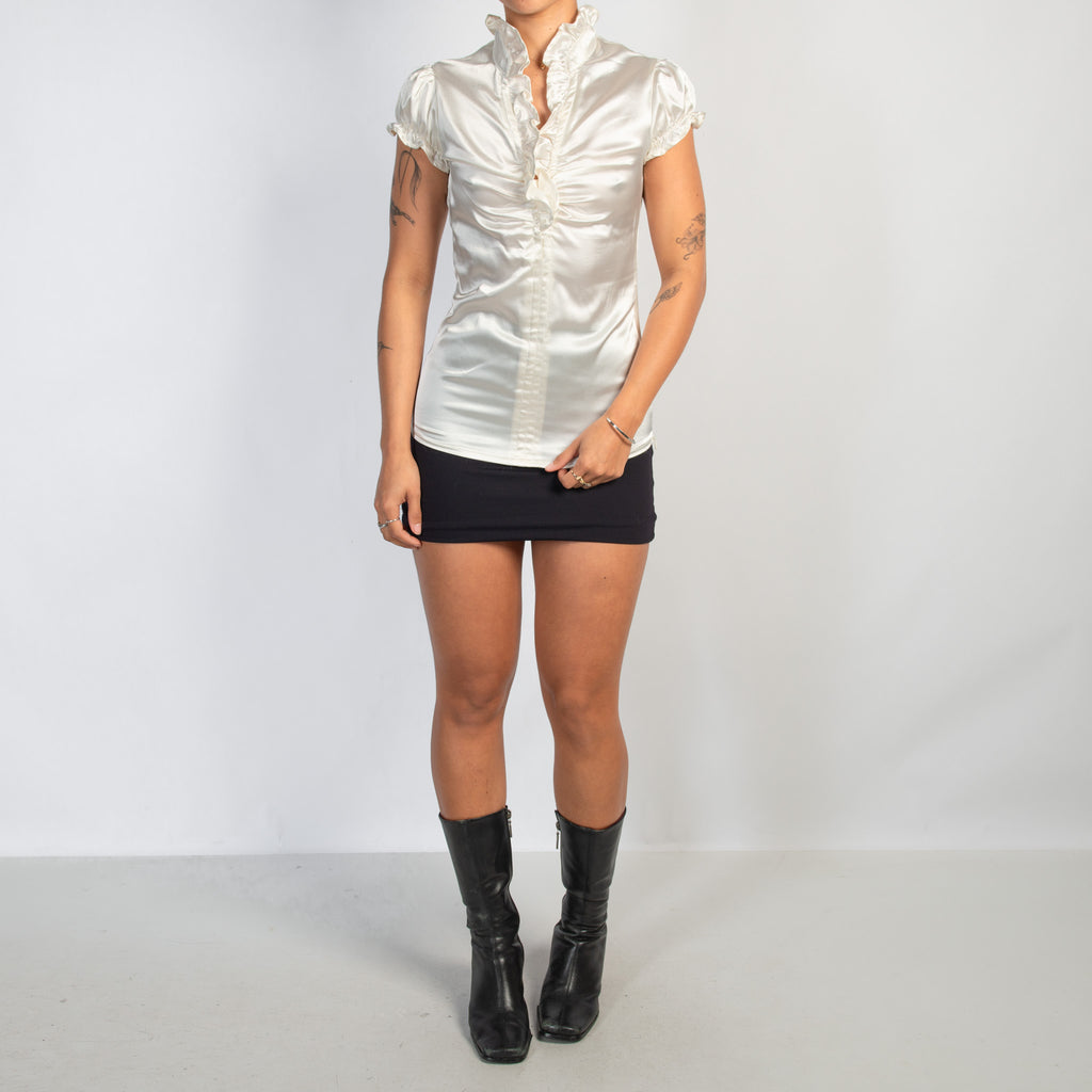 IVORY SATIN BLOUSE