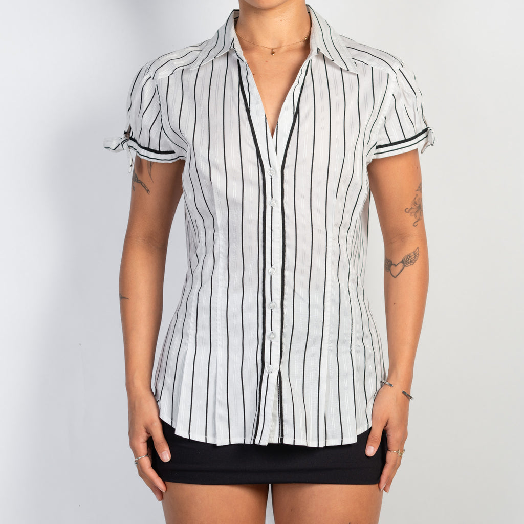 WHITE STRIPE BLOUSE