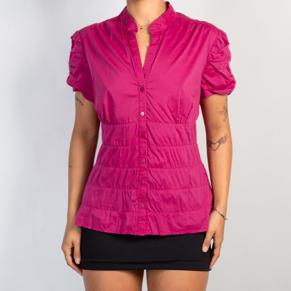 FUCHSIA PANEL BLOUSE