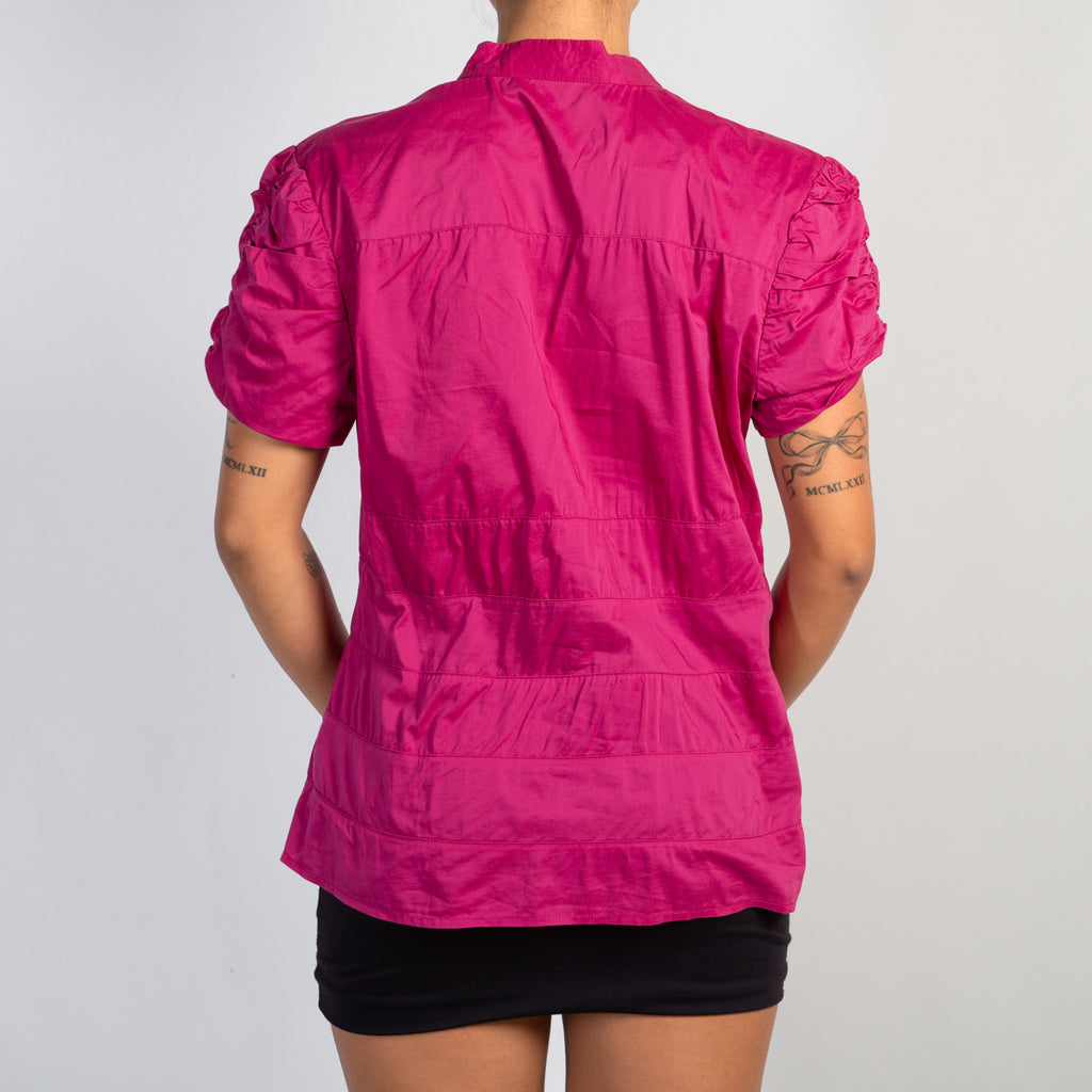 FUCHSIA PANEL BLOUSE