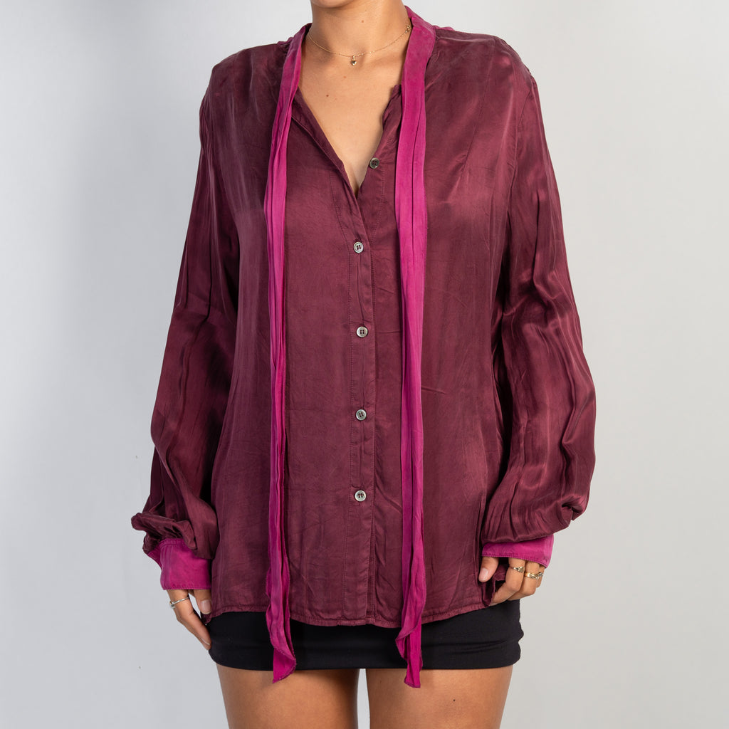 PLUM CUPRO BLOUSE
