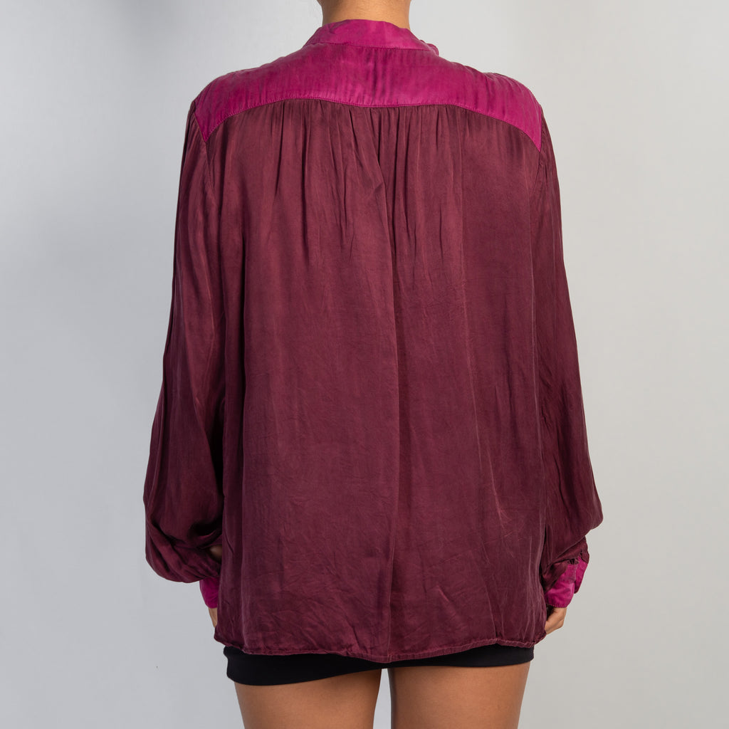 PLUM CUPRO BLOUSE
