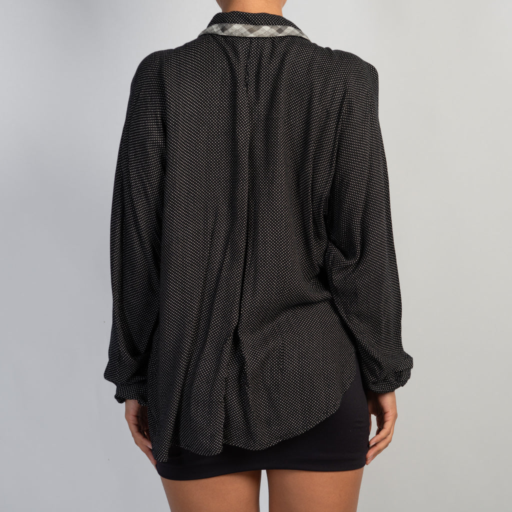 MICRO POLKA DOT BLOUSE