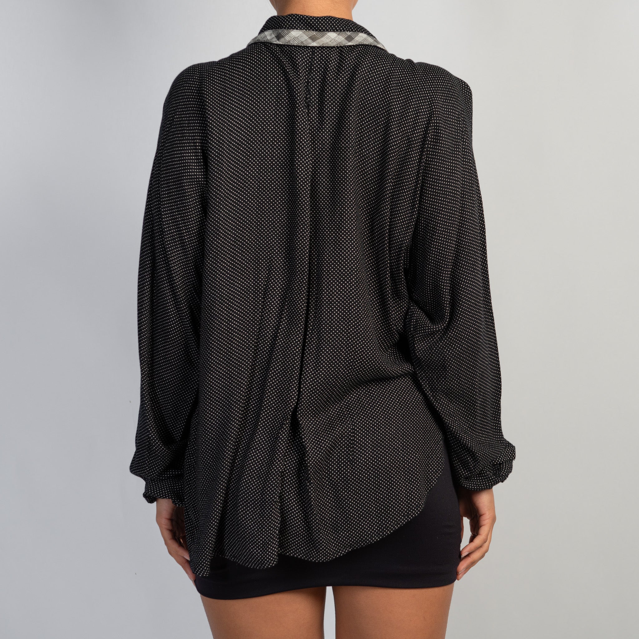 MICRO POLKA DOT BLOUSE
