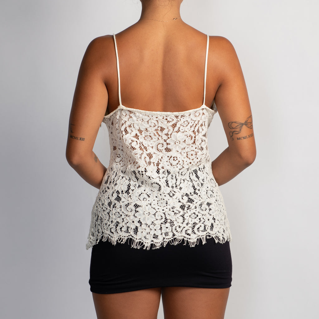 CREAM LACE TOP