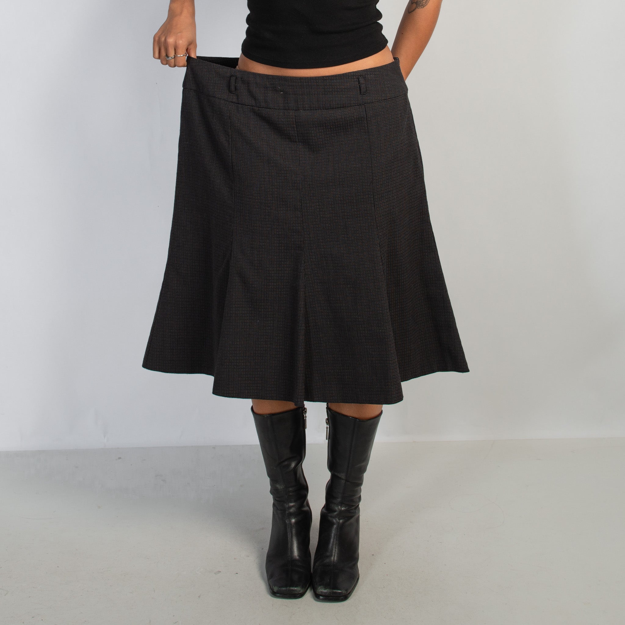 CHARCOAL PATTERN SKIRT