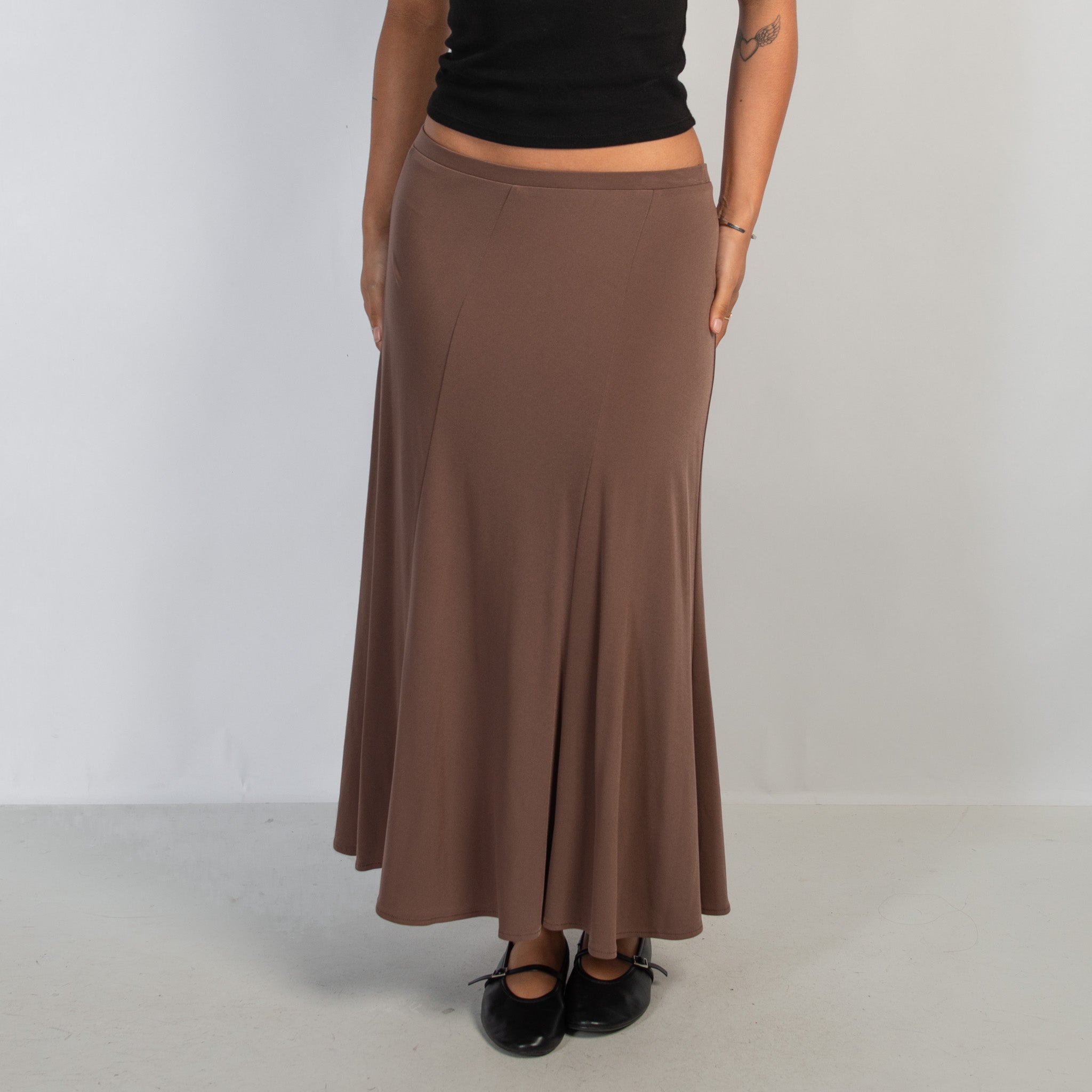 BROWN SLINKY SKIRT