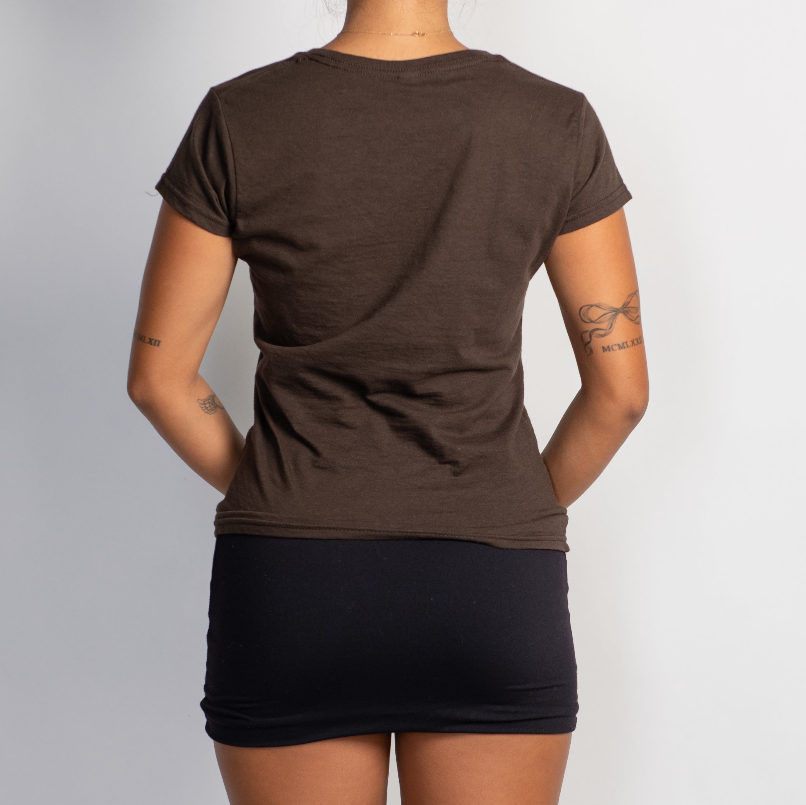 BROWN COTTON TEE