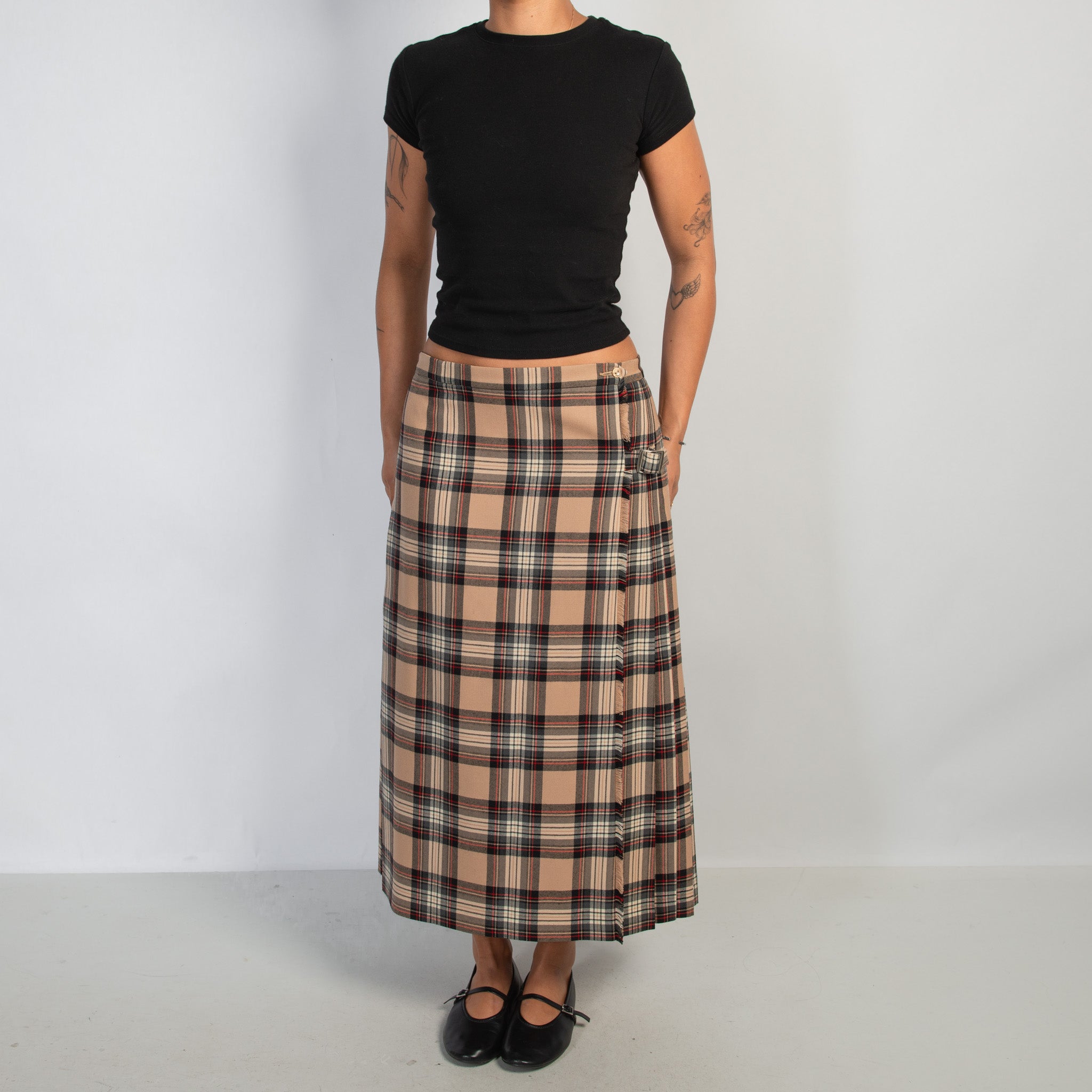 TARTAN WOOL KILT SKIRT