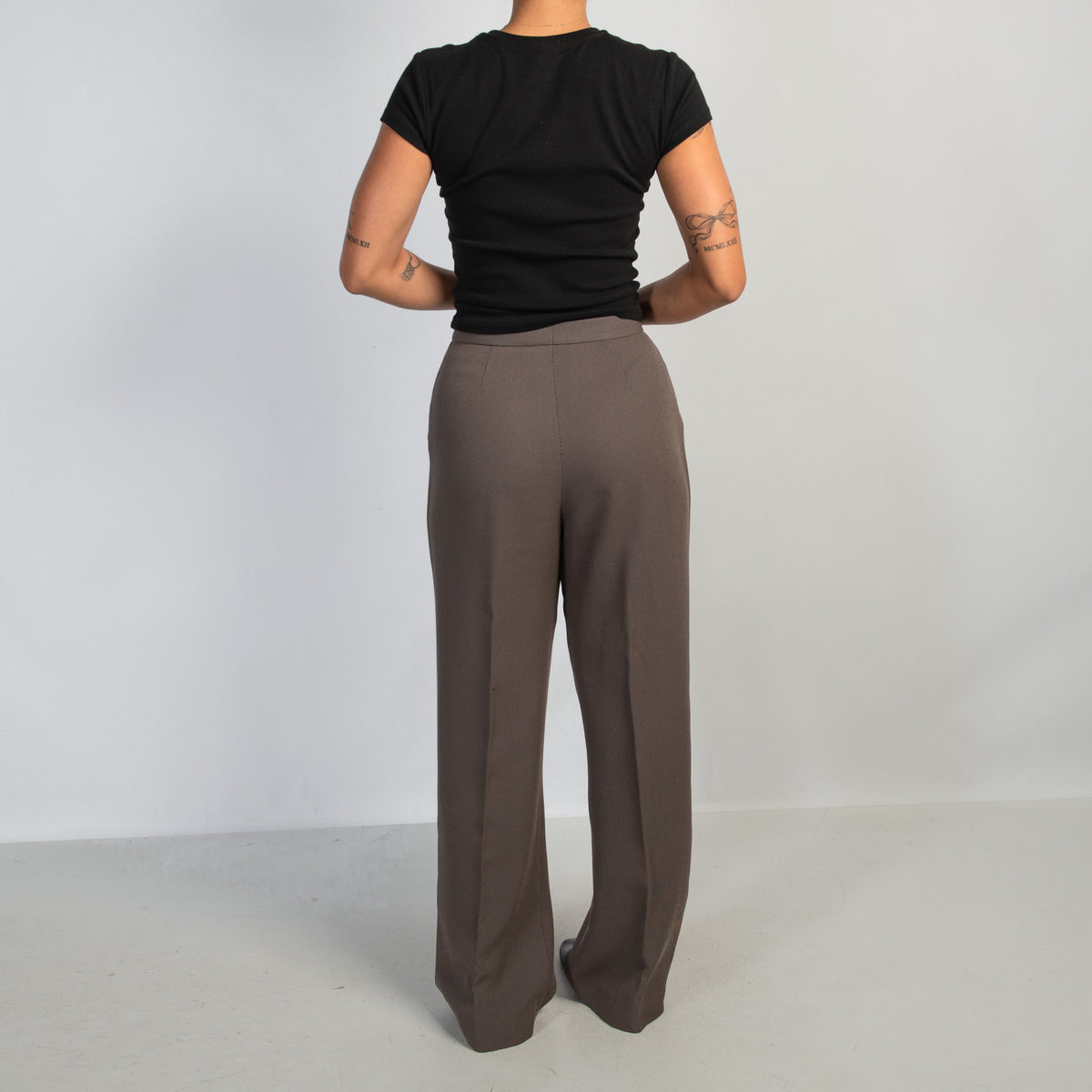 PATTERN STRAIGHT LEG PANTS