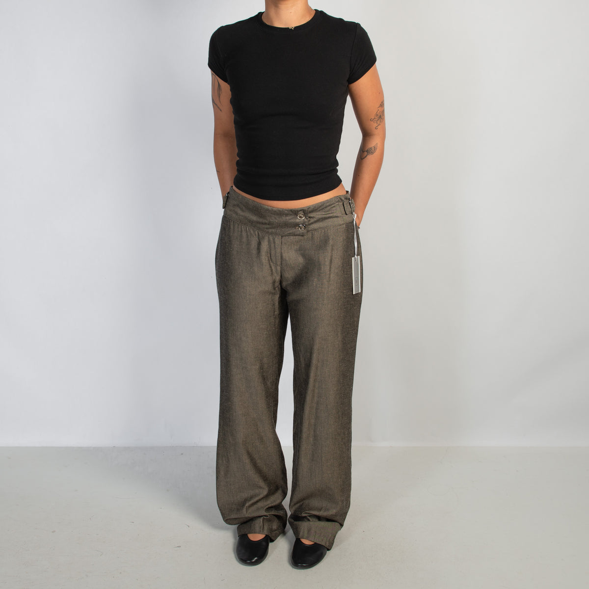 LINEN STRAIGHT LEG PANTS