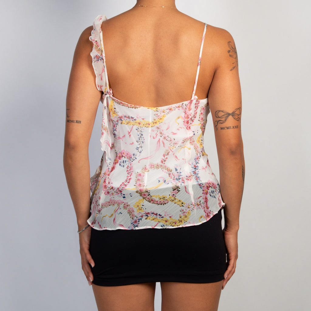 WHITE FLORAL CAMISOLE