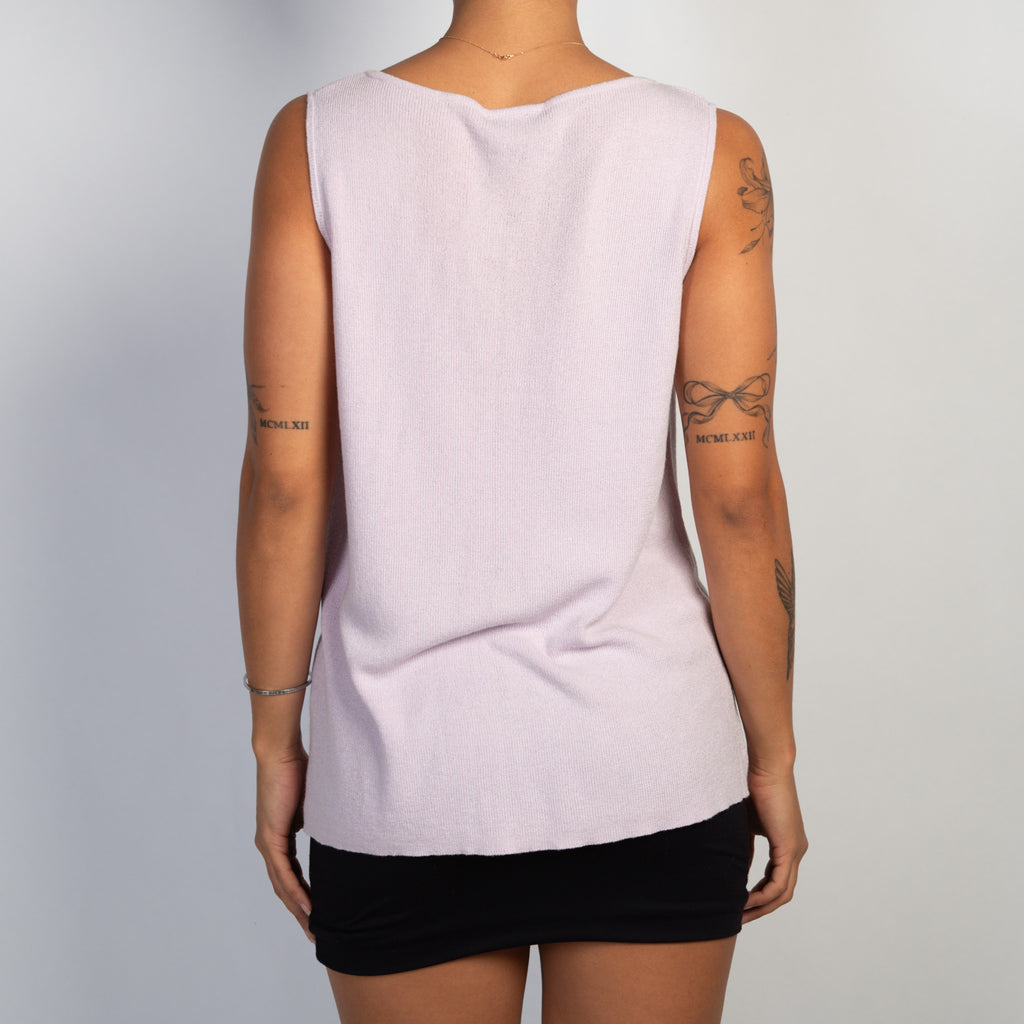PASTEL KNIT SLEEVELESS TOP