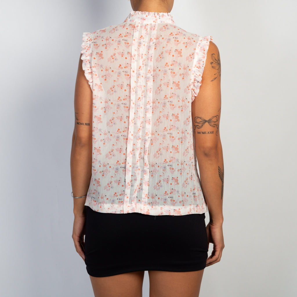 SHEER PINK FLORAL BLOUSE