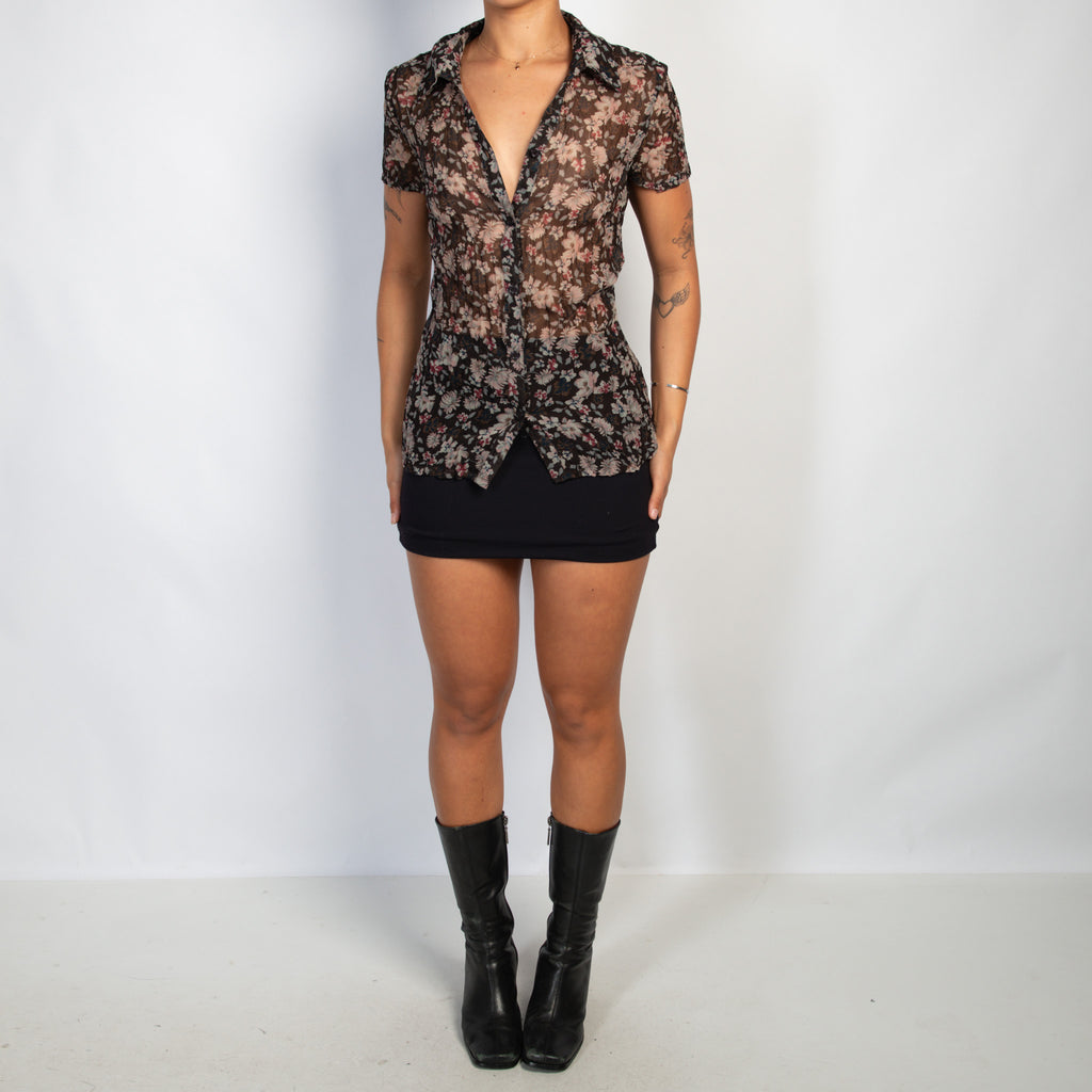 SHEER FLORAL BLOUSE