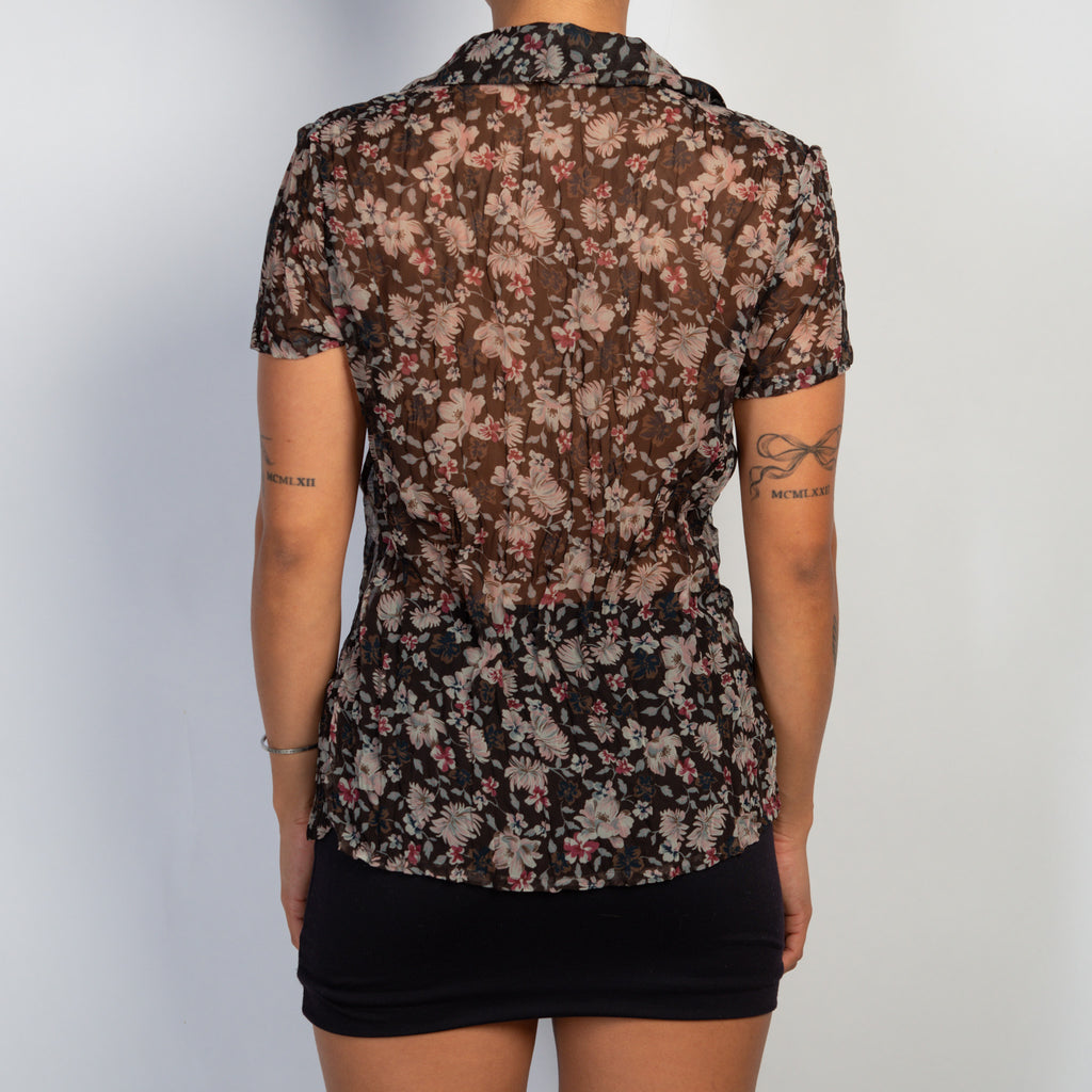 SHEER FLORAL BLOUSE