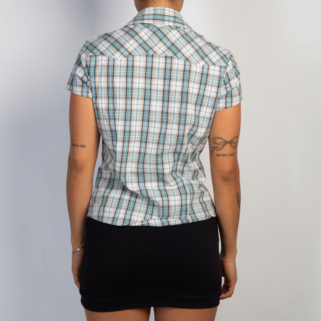BLUE CHECK BLOUSE