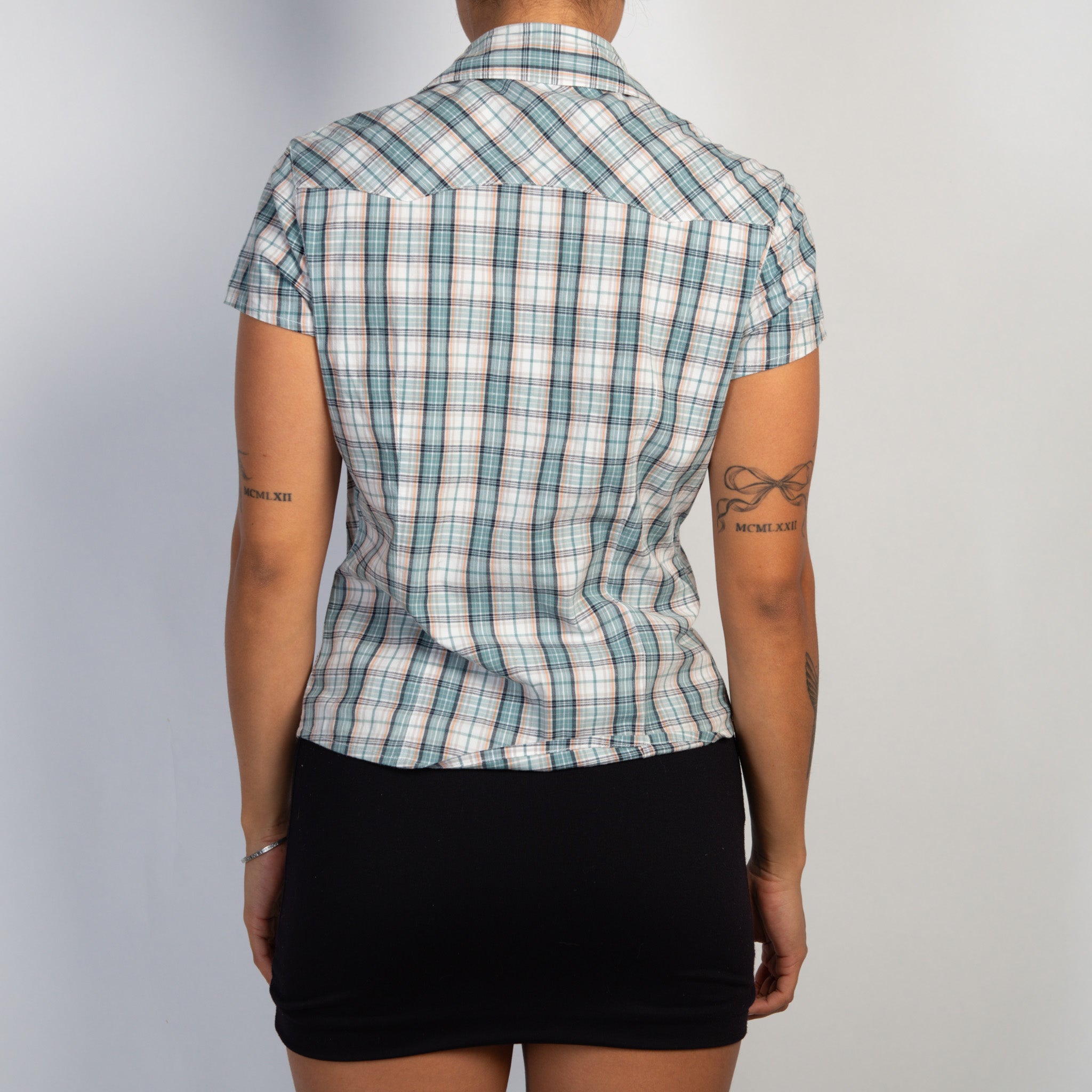 BLUE CHECK BLOUSE