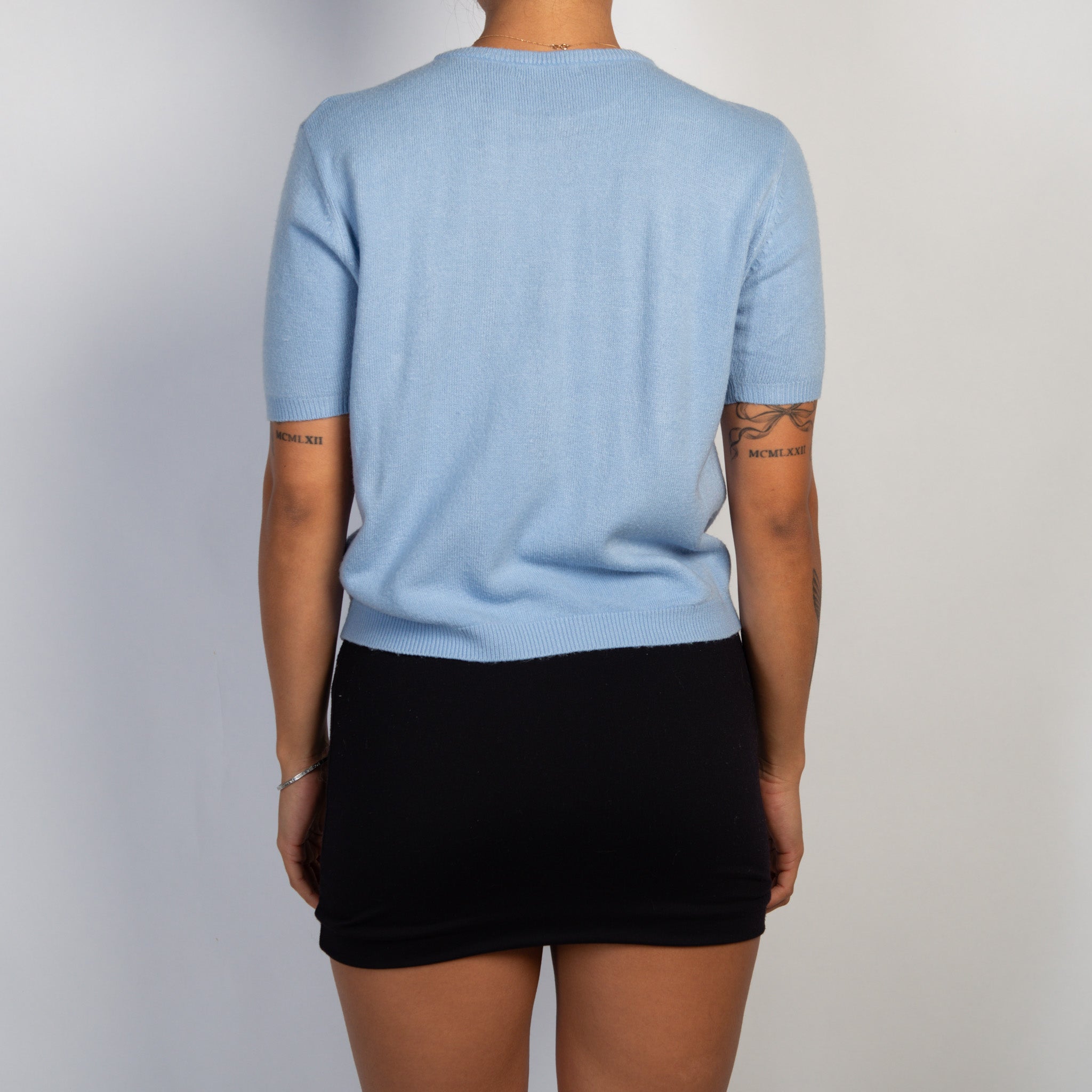 CORNFLOWER KNIT TEE