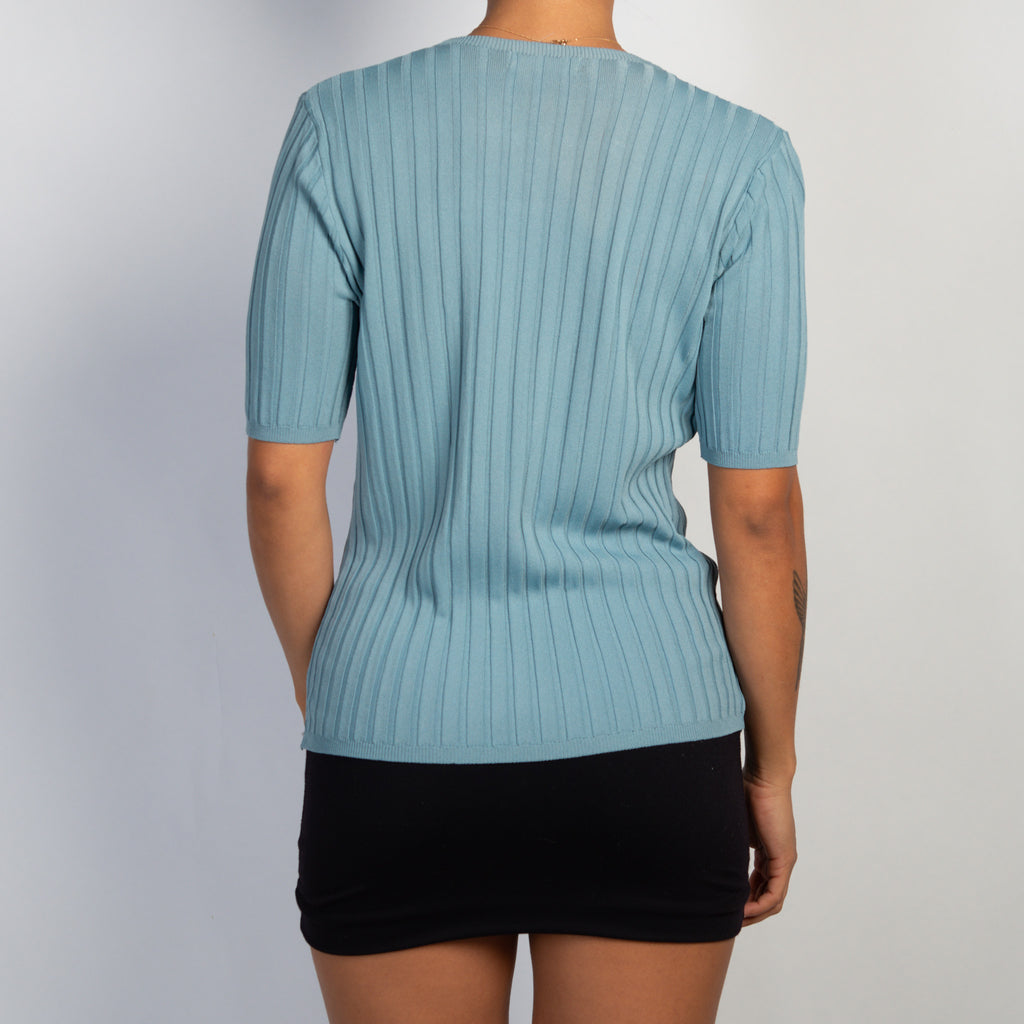 BLUE RIB STRETCH TEE