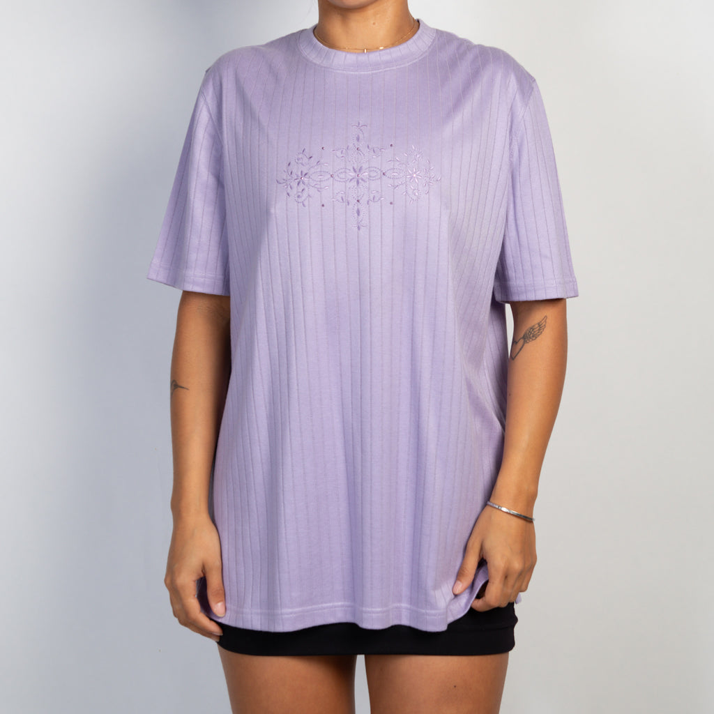 PURPLE POINTELLE TSHIRT