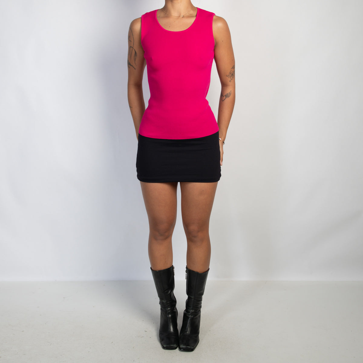 PINK KNIT TANK TOP