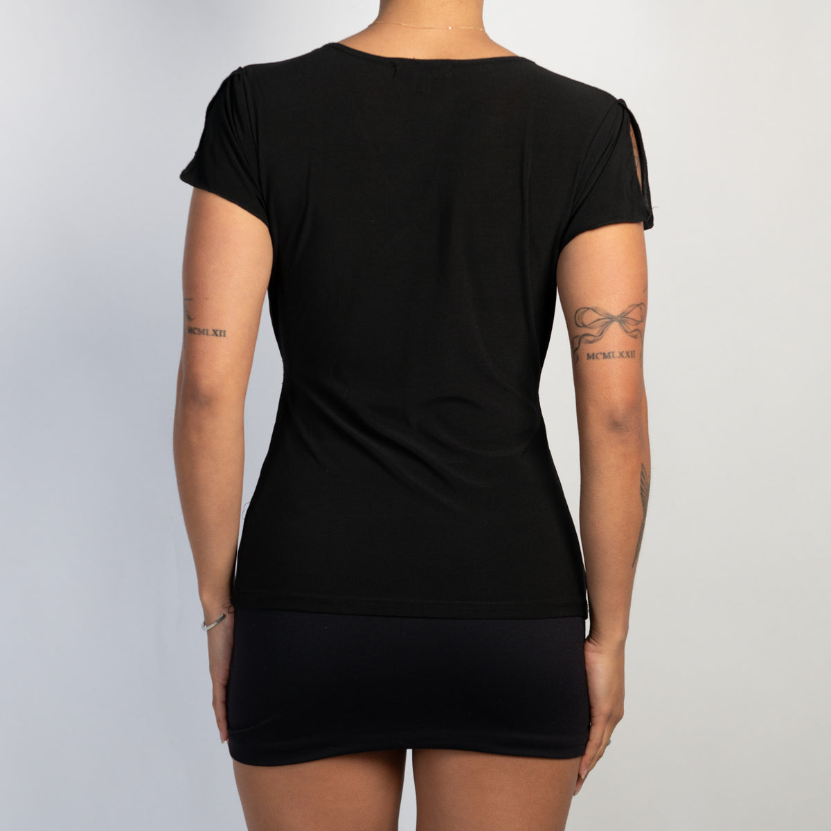 BLACK ASYMMETRIC TOP