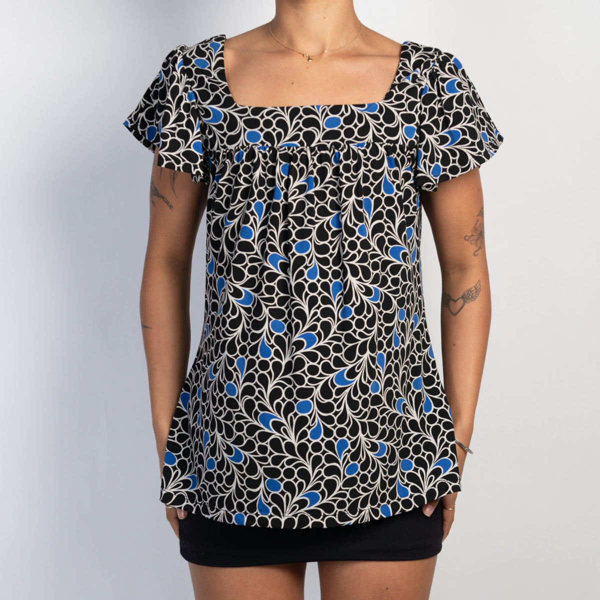 FLORAL BABYDOLL TOP