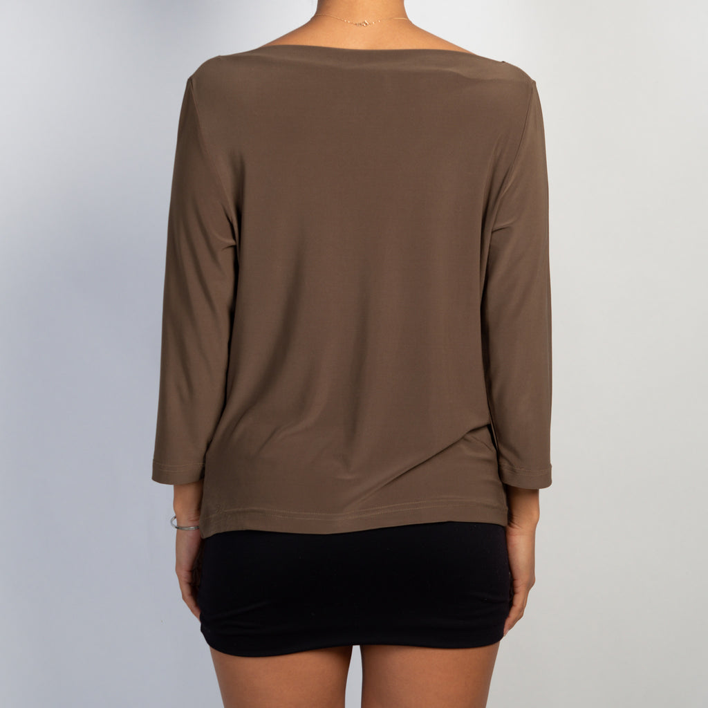 KHAKI SLINKY TOP