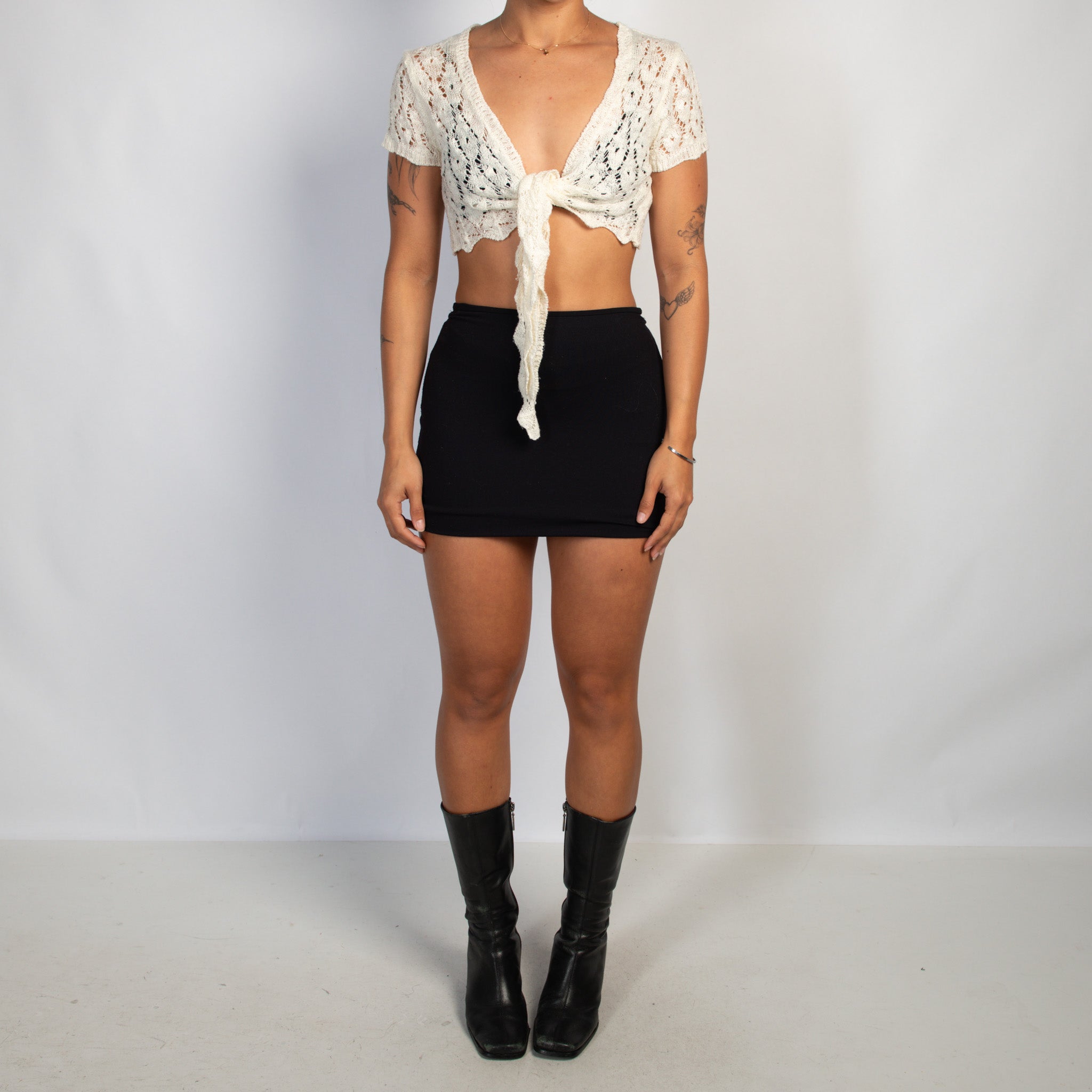 CROCHET TIE FRONT TOP