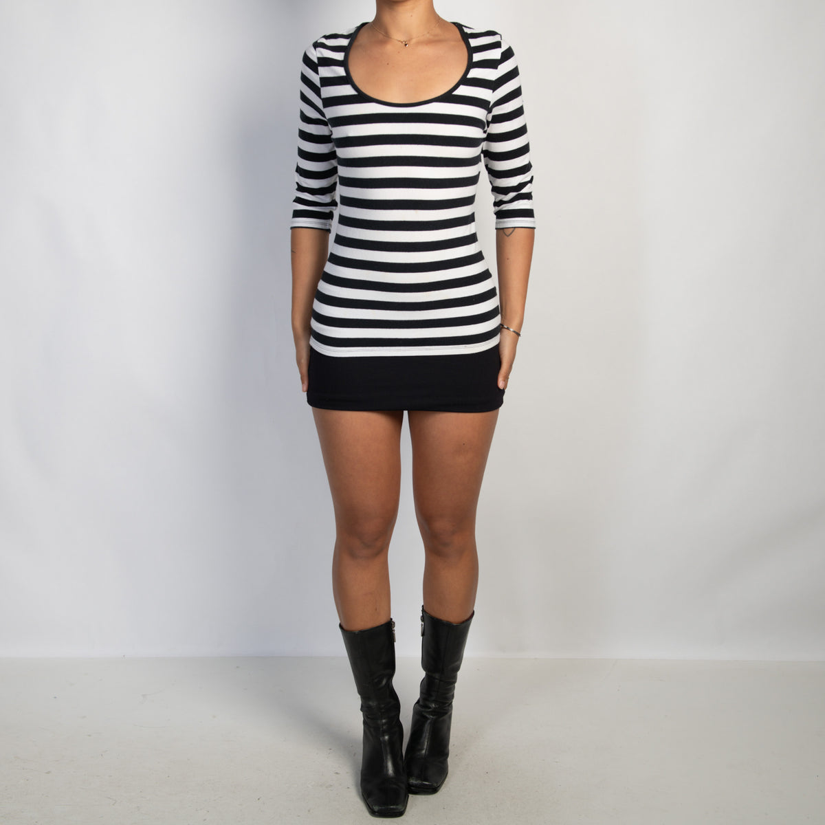 STRIPE 1/2 SLEEVE TOP