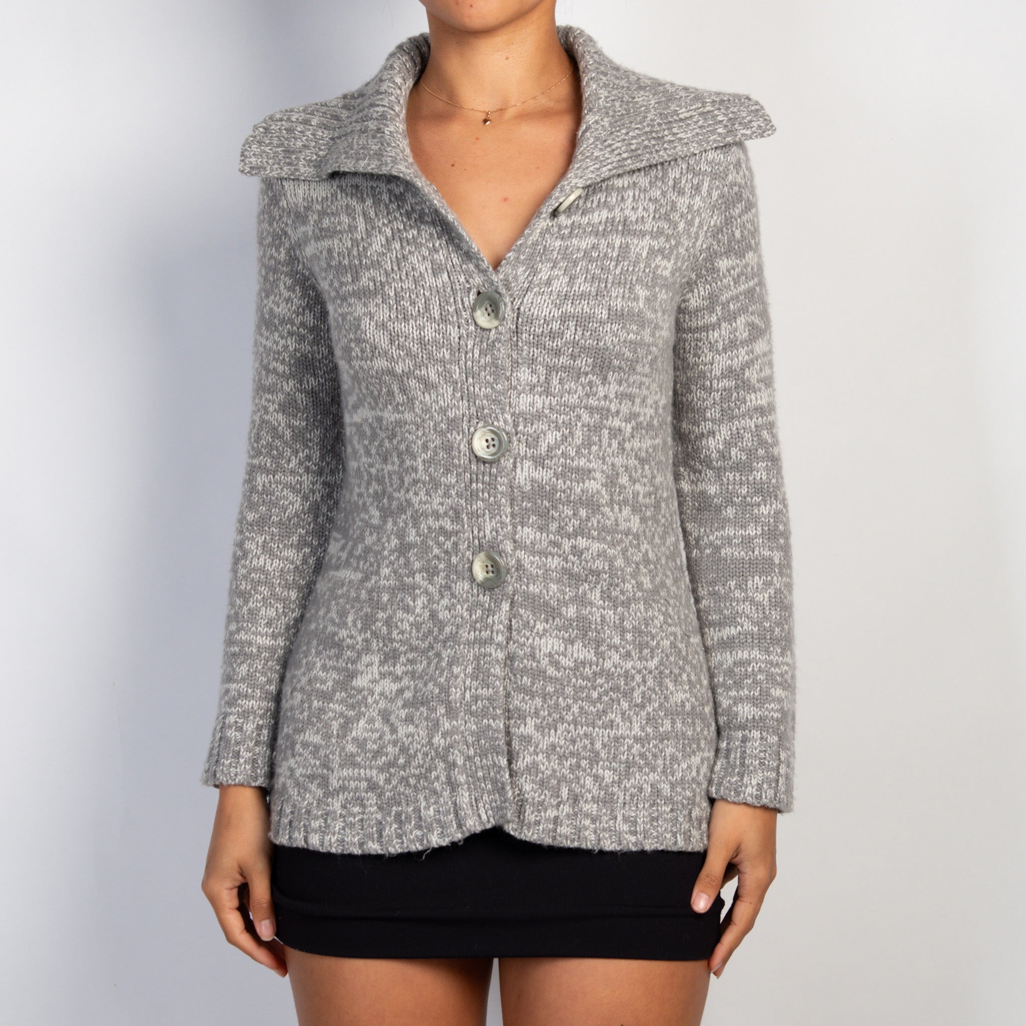 GREY MARLE CARDIGAN