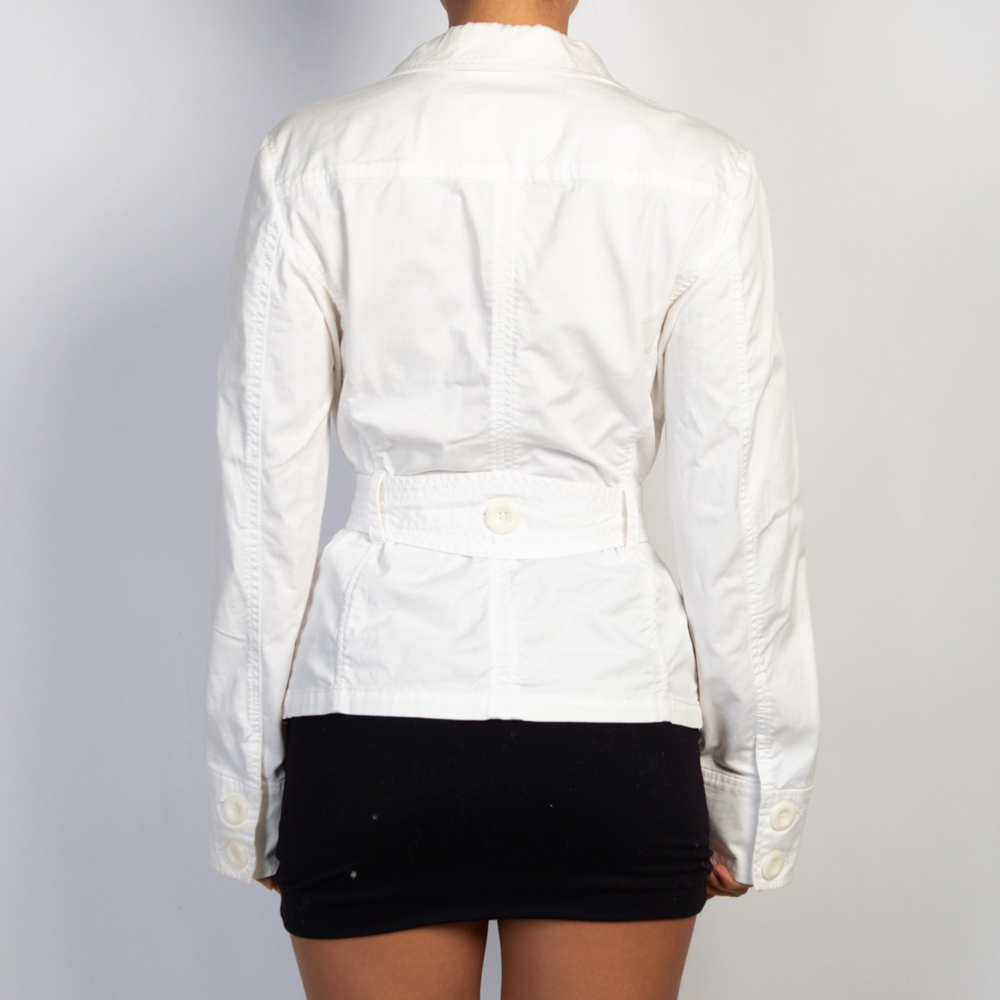 WHITE COTTON BLAZER