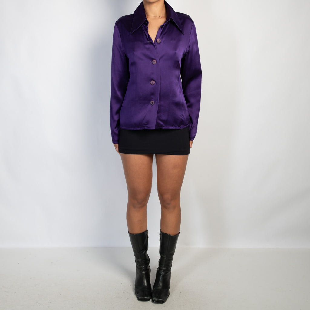 PURPLE SILK BLOUSE