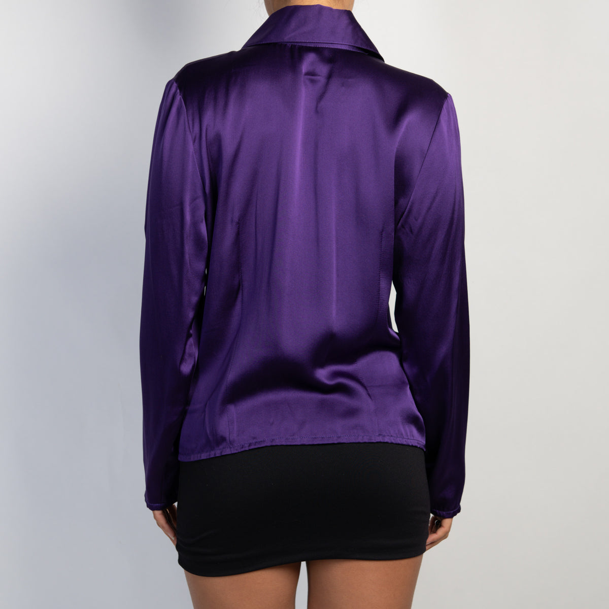 PURPLE SILK BLOUSE