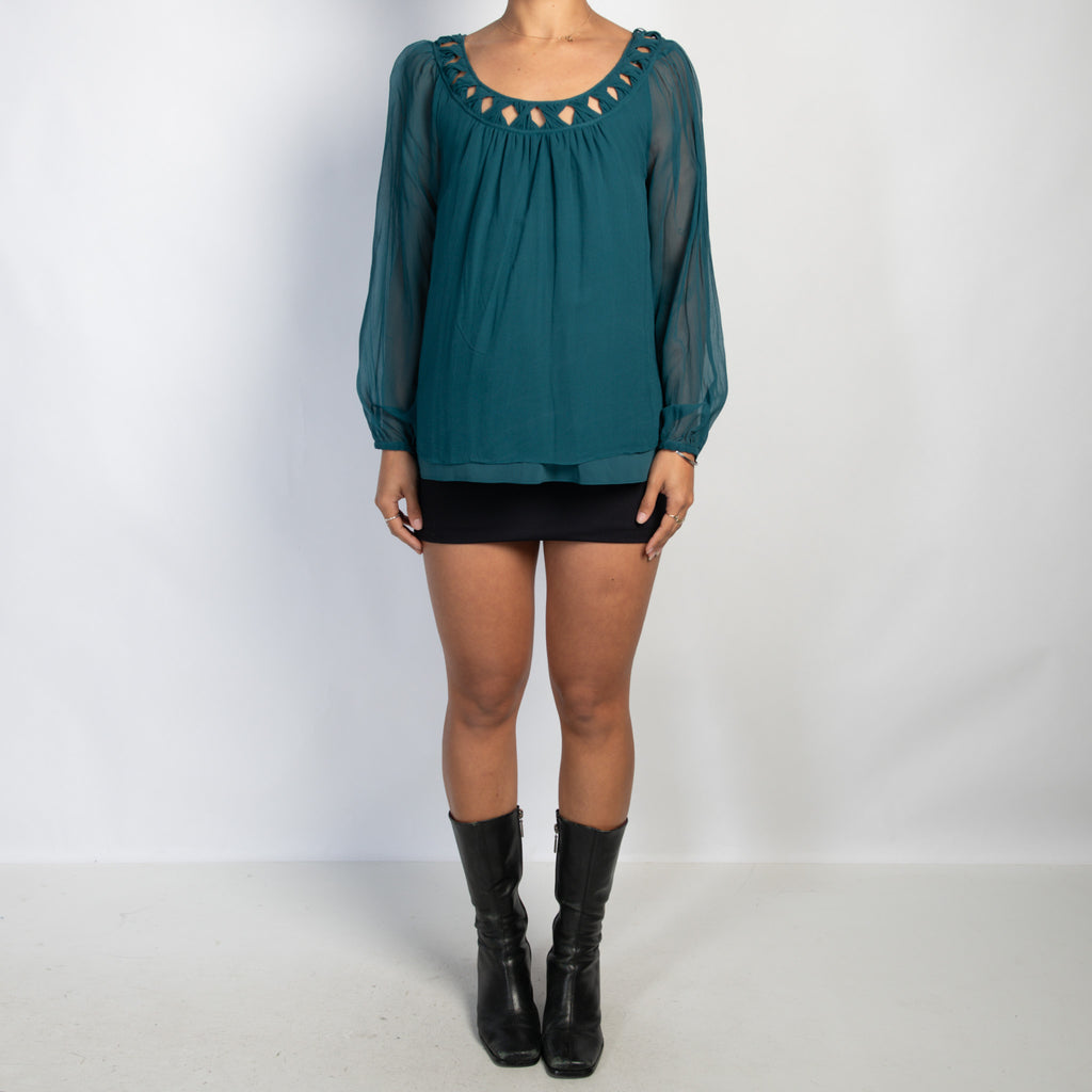 EMERALD SILK TOP