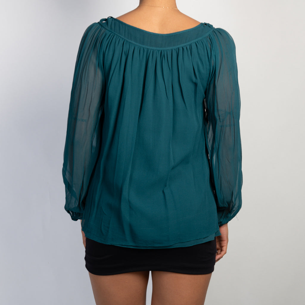 EMERALD SILK TOP