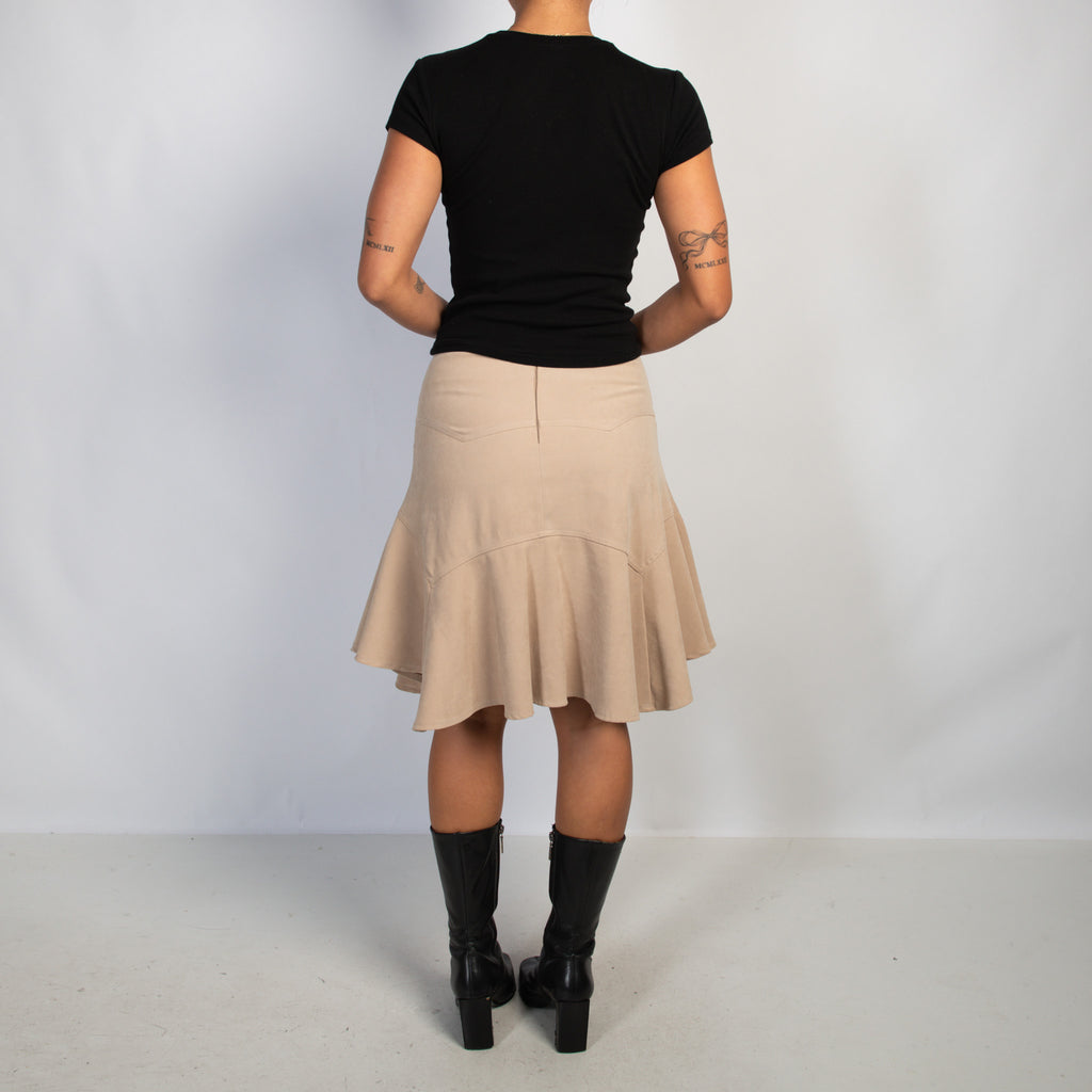 TAN FLARE SKIRT