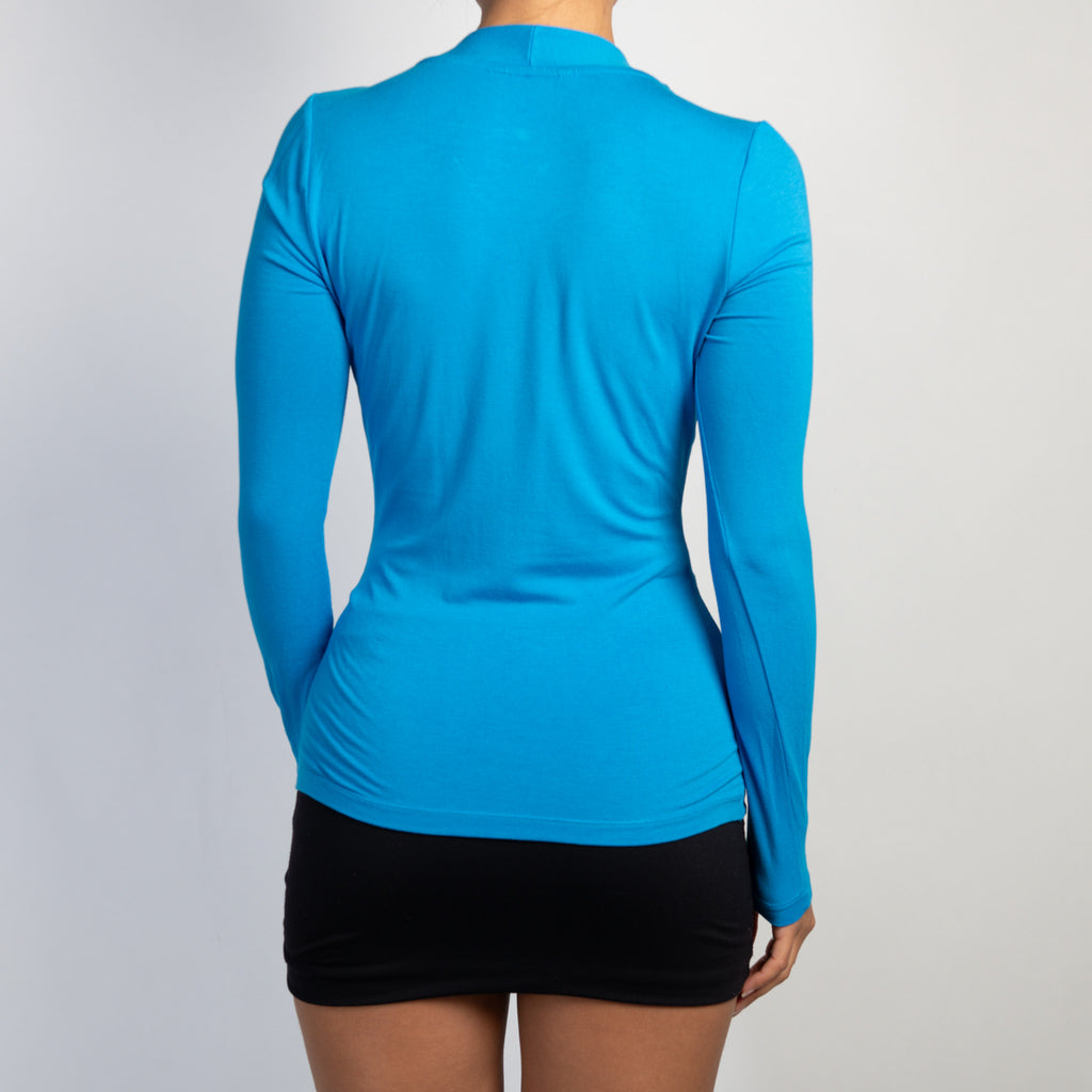 BLUE LONG SLEEVE TOP