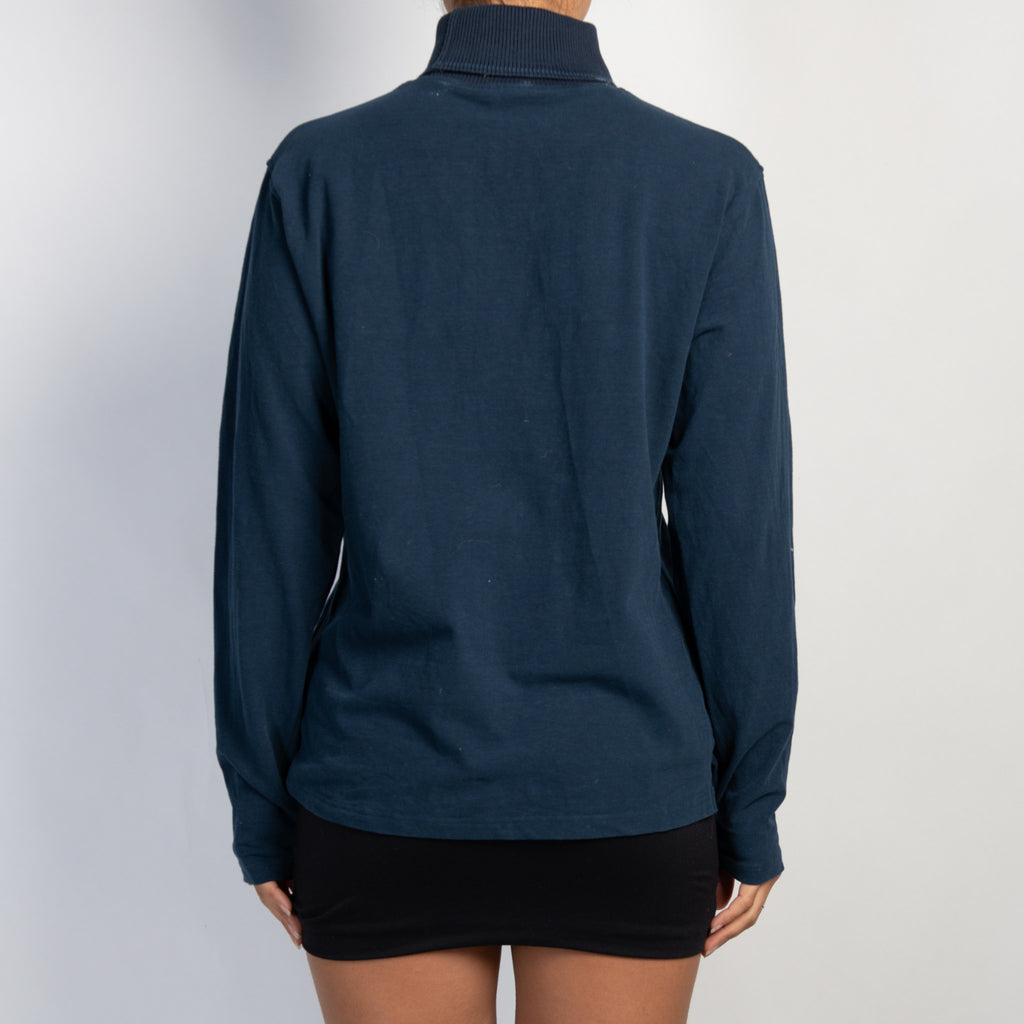 NAVY TURTLENECK TOP