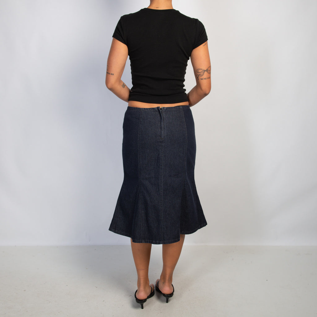DARK DENIM MIDI SKIRT