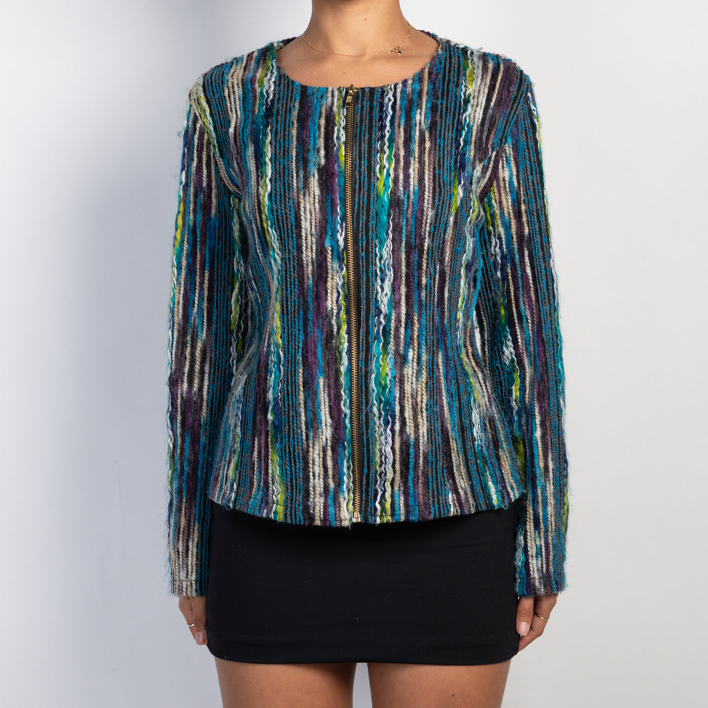 TEXTURED ZIP JACKET