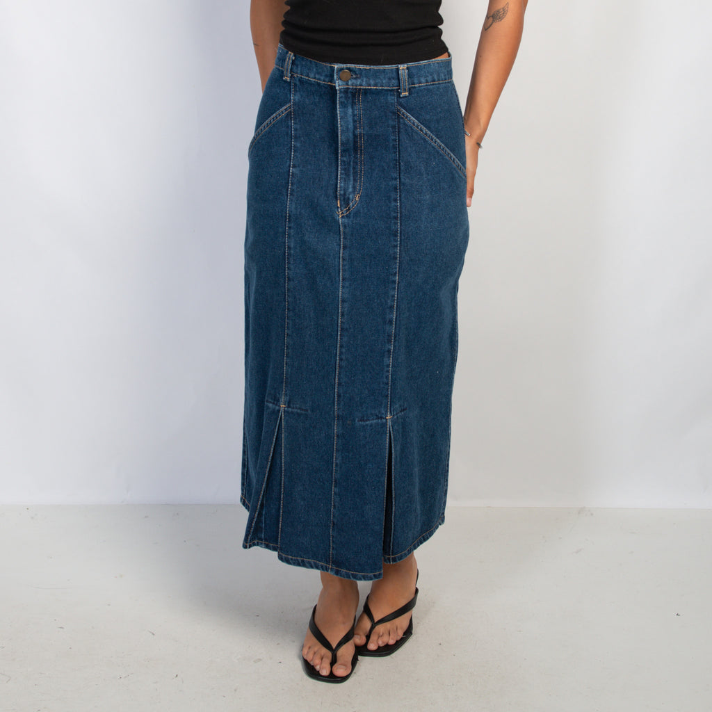 DENIM LONGLINE SKIRT