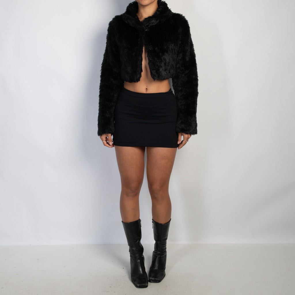 FAUX FUR CROP JACKET