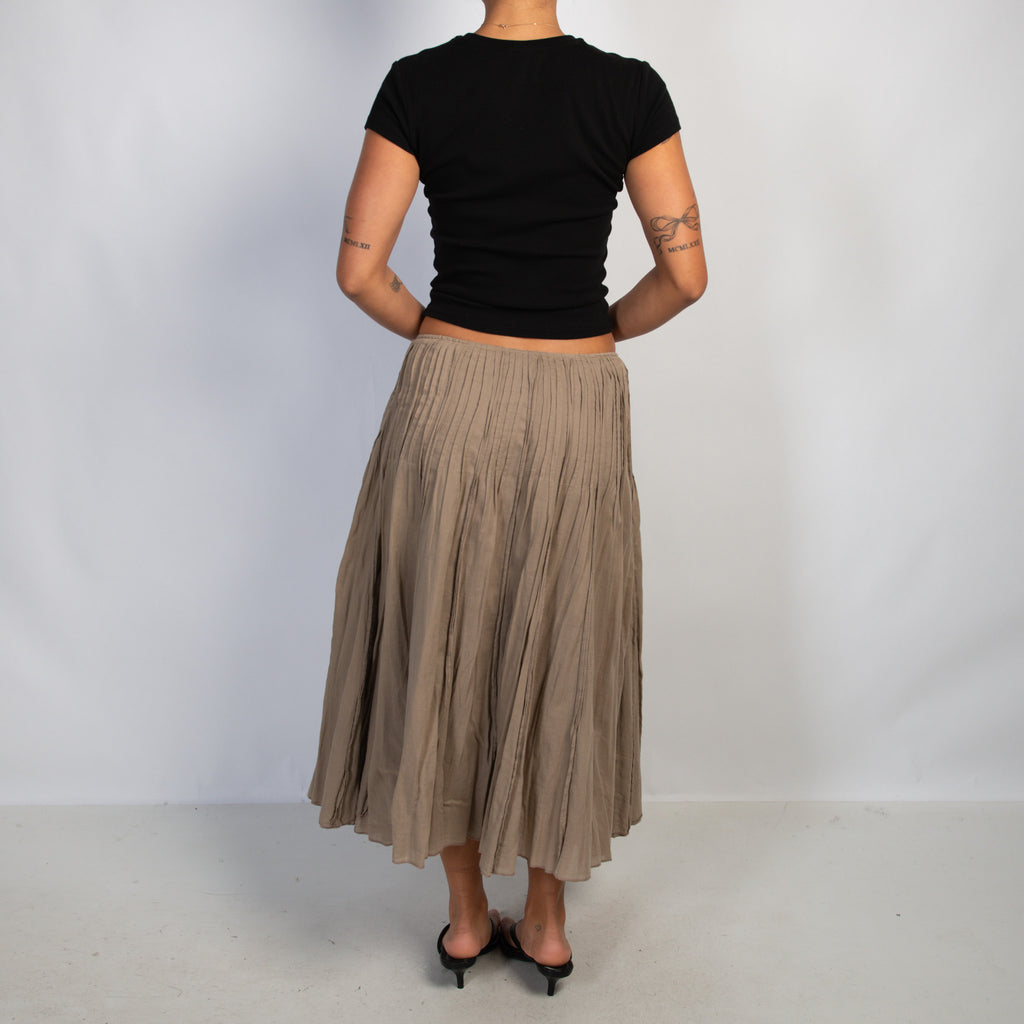 BROWN COTTON SKIRT