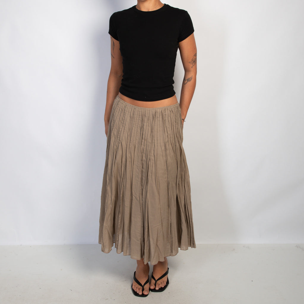 BROWN COTTON SKIRT