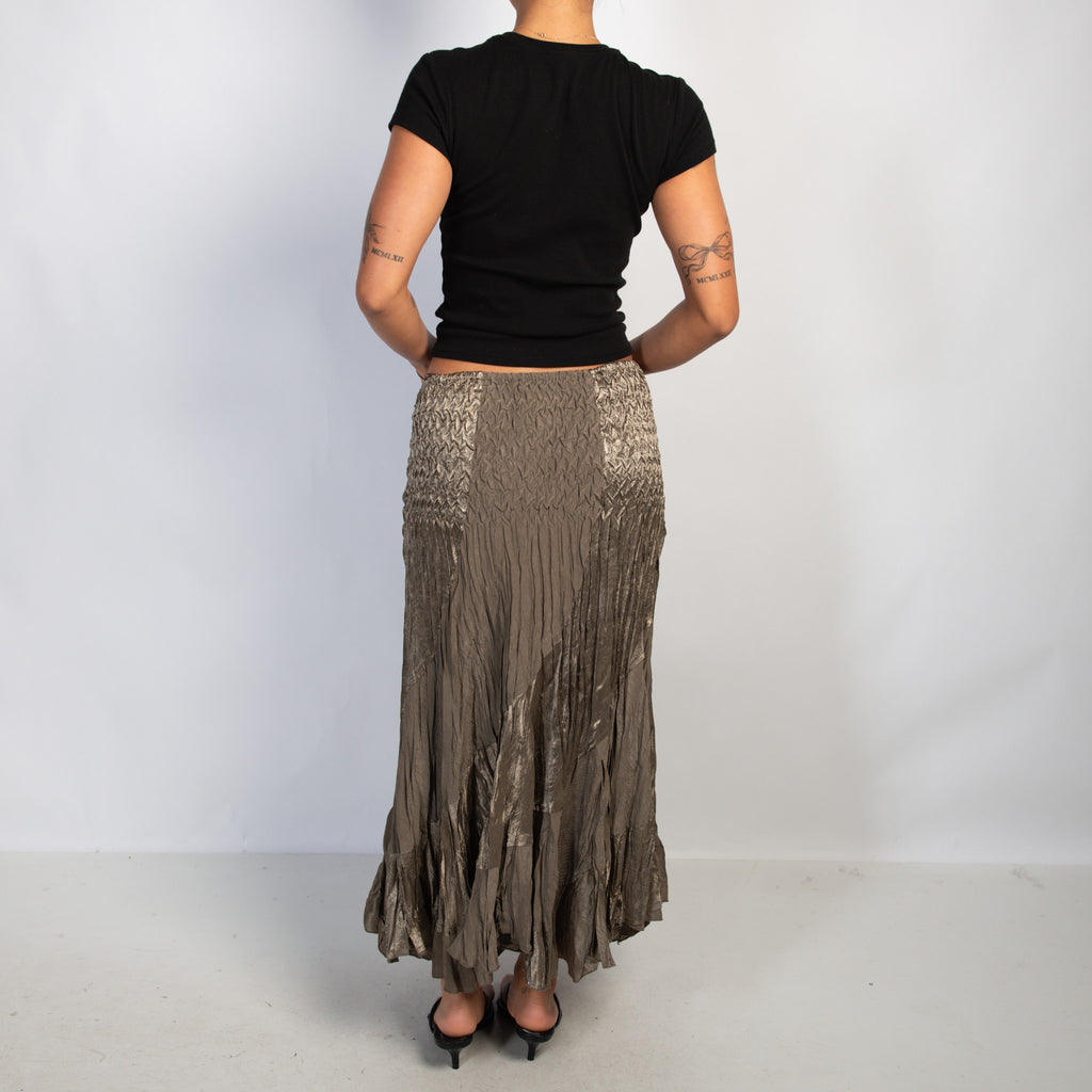 BRONZE TEXTURED SKIRT