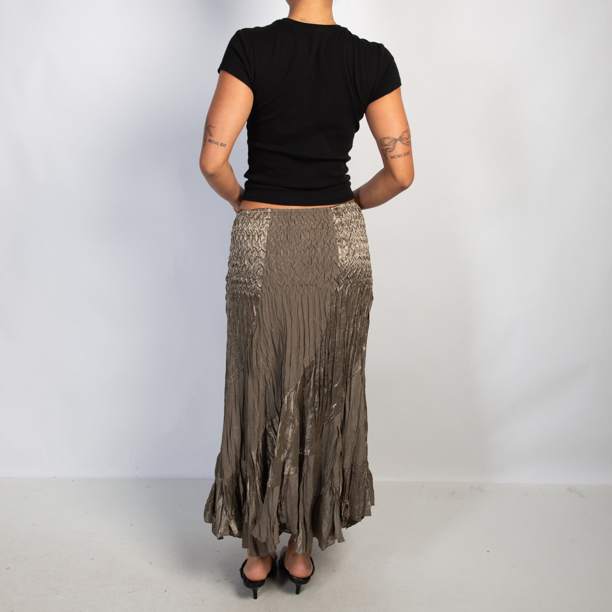 BRONZE TEXTURED SKIRT
