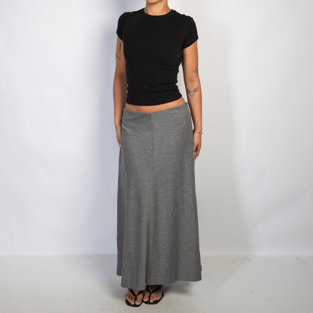 GREY LONGLINE SKIRT
